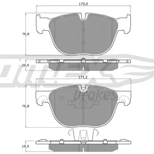Darmowa dostawa Zestaw klocków hamulcowych, hamulce tarczowe TOMEX BRAKES TX 16-68