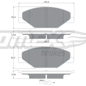 Darmowa dostawa Zestaw klocków hamulcowych, hamulce tarczowe TOMEX BRAKES TX 16-98
