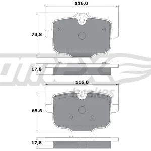 Bezpieczne zakupy Zestaw klocków hamulcowych, hamulce tarczowe TOMEX BRAKES TX 17-36