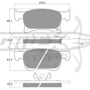Darmowa dostawa Zestaw klocków hamulcowych, hamulce tarczowe TOMEX BRAKES TX 17-93