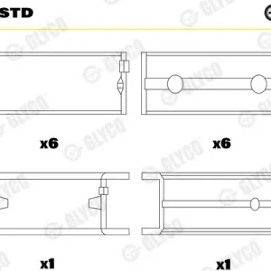 Zamów dziś Tuleja łożyska wału korbowego GLYCO H712/7 STD