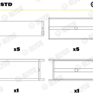 Tuleja łożyska wału korbowego GLYCO H821/6 STD Okazja