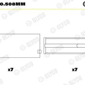 Ostatnia szansa Tuleja łożyska wału korbowego GLYCO H841/7 0.508mm