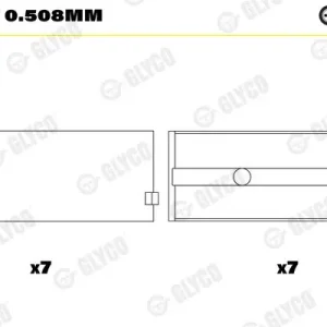 Tuleja łożyska wału korbowego GLYCO H842/7 0.508mm Do wyczerpania zapasów