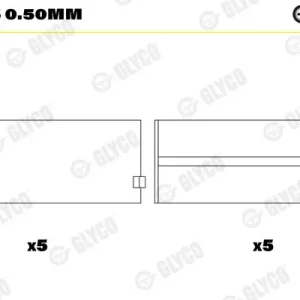 Ostatnia szansa Tuleja łożyska wału korbowego GLYCO H853/5 0.50mm