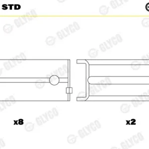 Oferta Tuleja łożyska wału korbowego GLYCO H975/5 STD