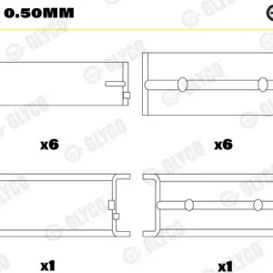 Kup teraz Tuleja łożyska wału korbowego GLYCO H992/7 0.50mm