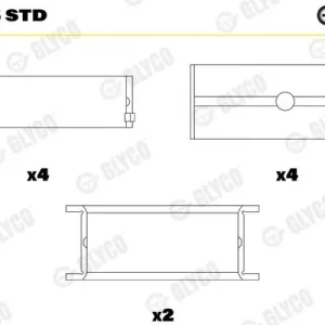 Tuleja łożyska wału korbowego GLYCO H993/5 STD Wyjątkowa oferta