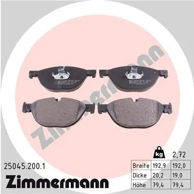 Oferta Klocki hamulcowe ZIMMERMANN 25045.200.1 34116775322