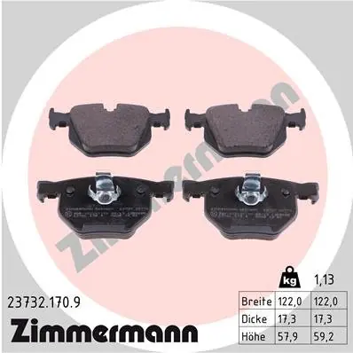 Szybka dostawa Klocki hamulcowe ZIMMERMANN 23732.170.9 34216763043